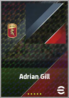 Adrian Gill eFootball 2026 player card, 61 OVR CMF