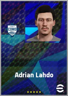 Adrian Lahdo eFootball 2026 player card, 67 OVR AMF