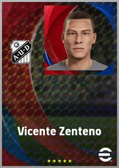 Vicente Zenteno eFootball 2026 player card, 60 OVR CMF