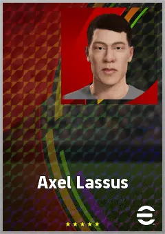 Axel Lassus eFootball 2026 player card, 60 OVR CMF