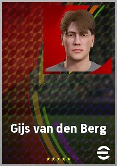 Gijs van den Berg eFootball 2026 player card, 60 OVR CMF