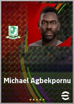 Michael Agbekpornu eFootball 2026 player card, 68 OVR DMF