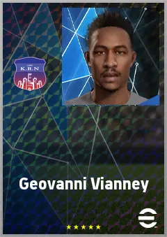 Geovanni Vianney eFootball 2026 player card, 62 OVR CF