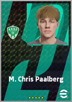 M. Chris Paalberg eFootball 2026 player card, 66 OVR CF
