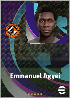 Emmanuel Agyei eFootball 2026 player card, 66 OVR DMF