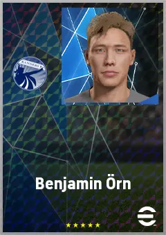 Benjamin Örn eFootball 2026 player card, 66 OVR RB