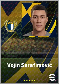 Vojin Serafimović eFootball 2026 player card, 67 OVR CB
