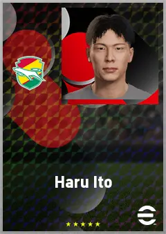 Ito Haru eFootball 2026 player card, 60 OVR RMF