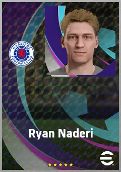 Ryan Naderi eFootball 2026 player card, 70 OVR CF
