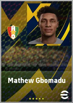 Mathew Gbomadu eFootball 2026 player card, 66 OVR CF