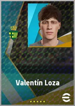Valentín Loza eFootball 2026 player card, 64 OVR CB