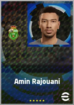 Amin Rajouani eFootball 2026 player card, 62 OVR CB