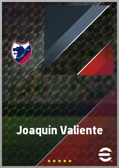 Joaquín Valiente eFootball 2026 player card, 71 OVR AMF