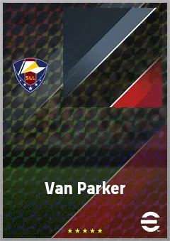 Van Parker eFootball 2026 player card, 62 OVR RWF