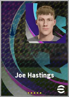 Joe Hastings eFootball 2026 player card, 60 OVR GK
