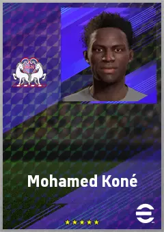 Mohamed Koné eFootball 2026 player card, 62 OVR DMF