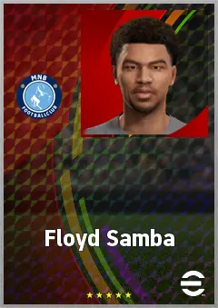 Floyd Samba eFootball 2026 player card, 63 OVR CMF