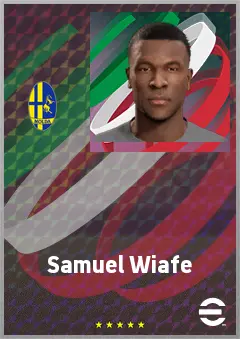 Samuel Wiafe eFootball 2026 player card, 62 OVR AMF