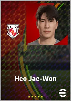 Heo Jae-Won eFootball 2026 player card, 62 OVR GK