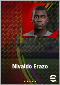 Nivaldo Erazo eFootball 2026 player card, 63 OVR RWF