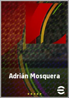 Adrián Mosquera eFootball 2026 player card, 62 OVR CF