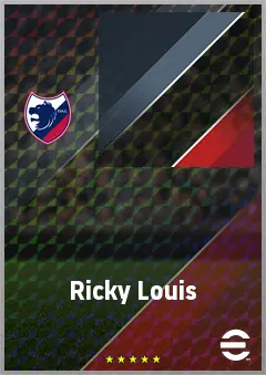 Ricky Louis eFootball 2026 player card, 64 OVR CF