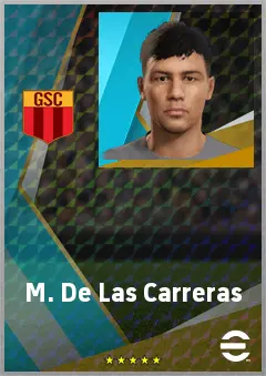 M. De Las Carreras eFootball 2026 player card, 65 OVR LWF