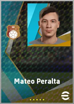 Mateo Peralta eFootball 2026 player card, 63 OVR CF