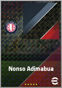 Nonso Adimabua eFootball 2026 player card, 64 OVR CF