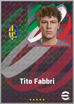Tito Fabbri eFootball 2026 player card, 61 OVR CMF