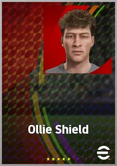 Ollie Shield eFootball 2026 player card, 63 OVR RB