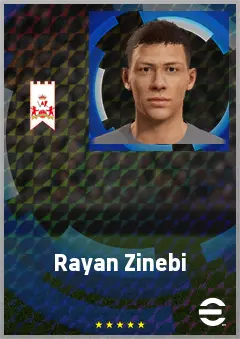 Rayan Zinebi eFootball 2026 player card, 60 OVR CF