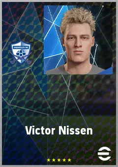 Victor Nissen eFootball 2026 player card, 61 OVR CB