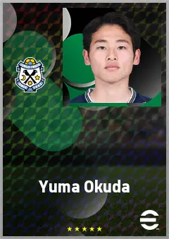 Okuda Yuma eFootball 2026 player card, 59 OVR AMF