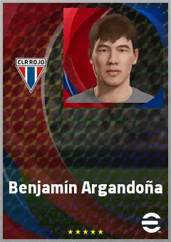 Benjamín Argandoña eFootball 2026 player card, 62 OVR CMF