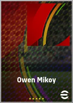 Owen Mikoy eFootball 2026 player card, 65 OVR CB