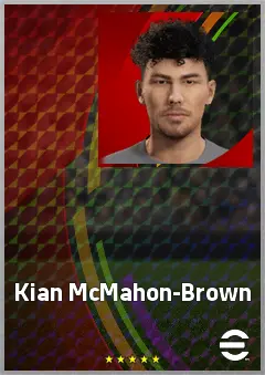 Kian McMahon-Brown eFootball 2026 player card, 60 OVR CF