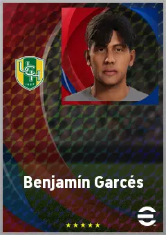 Benjamín Garcés eFootball 2026 player card, 61 OVR RB