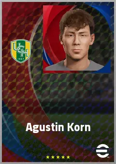 Agustin Korn eFootball 2026 player card, 62 OVR CB