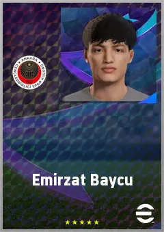 Emirzat Baycu eFootball 2026 player card, 59 OVR CMF