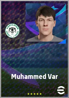 Muhammed Var eFootball 2026 player card, 59 OVR RWF