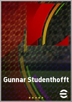 Gunnar Studenthofft eFootball 2026 player card, 65 OVR CF