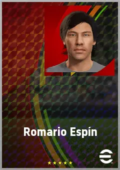 Romario Espín eFootball 2026 player card, 63 OVR CMF