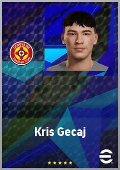 Kris Gecaj eFootball 2026 player card, 61 OVR LB