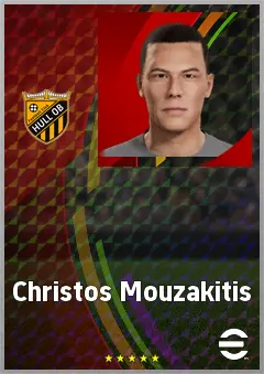 Christos Mouzakitis eFootball 2026 player card, 70 OVR CMF