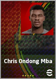 Chris Ondong Mba eFootball 2026 player card, 63 OVR LWF