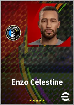 Enzo Célestine eFootball 2026 player card, 64 OVR CF