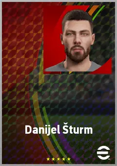 Danijel Šturm eFootball 2026 player card, 69 OVR LWF
