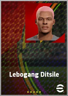 Lebogang Ditsile eFootball 2026 player card, 64 OVR CMF