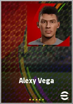 Alexy Vega eFootball 2026 player card, 67 OVR RWF